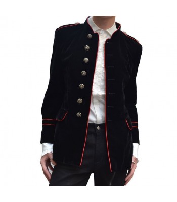 Handmade Velvet Military Style Jacket Retro 1960's Model Tailor Fit PENTAGRAM  Jacket